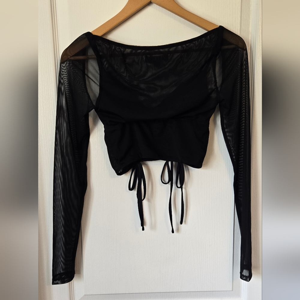 I AM GIA sheer black top - Picture 6 of 6